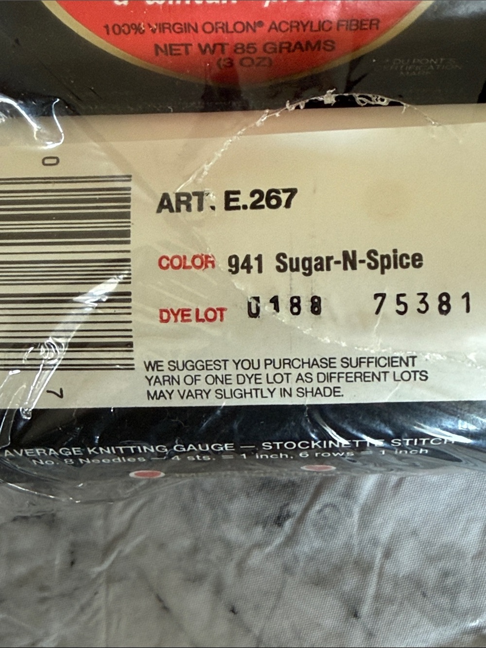 Red Heart Variegated 4-Ply Knit & Crochet Yarn - Lot of 6. #D188 “Sugar-N-Spice” - Picture 7 of 7